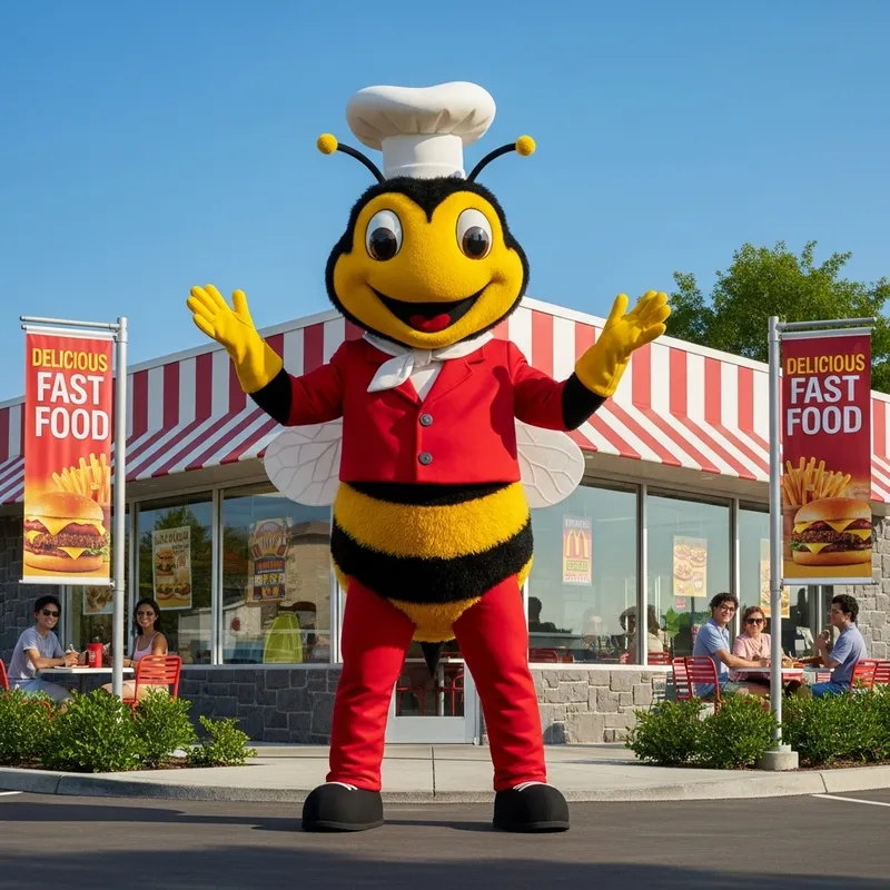 Joyful Jollibee-Inspired Honey Bee Mascot