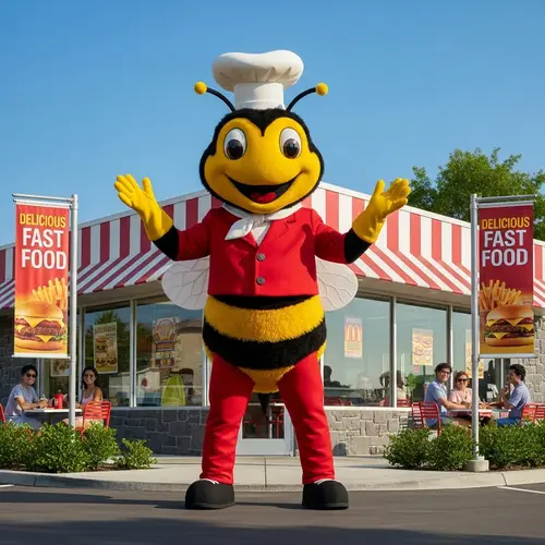 Joyful Jollibee-Inspired Honey Bee Mascot