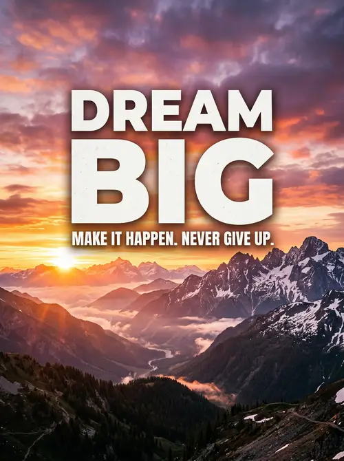 Inspire with 'Dream Big' Motivational Poster
