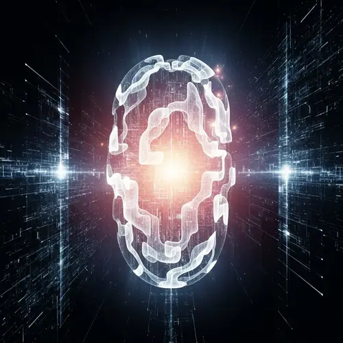 Intelligent AI Assistant - Advanced Technology and Abstract Design