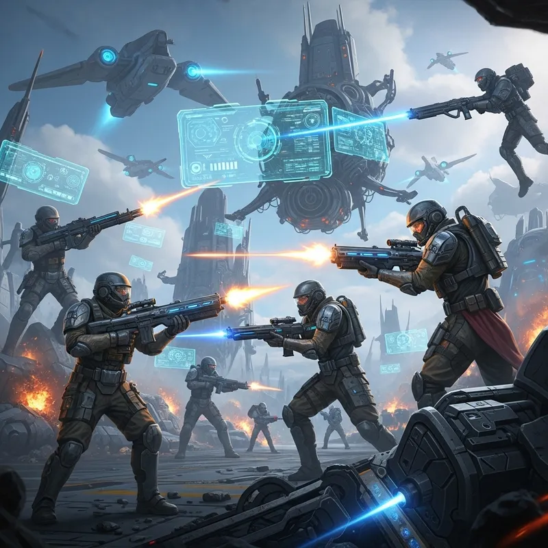 Futuristic Battlefield Combat: Fortnite, Call of Duty, Halo & More