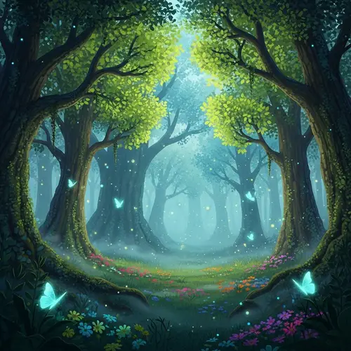 Enchanted Forest Filled with Mystery and Whimsy