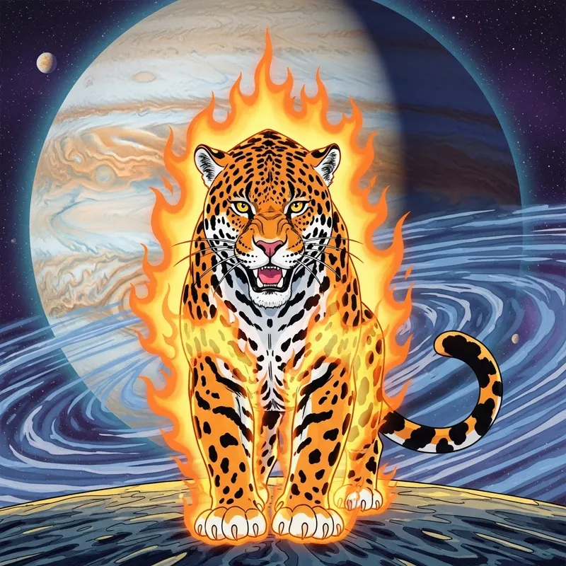 Sailor Moon Style: Jaguar on Fiery Jupiter