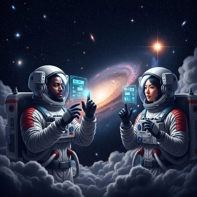 SpaceChat: Diverse Astronauts Communicating in Futuristic Scene SpaceChat: Diverse Astronauts Communicating in Futuristic Scene