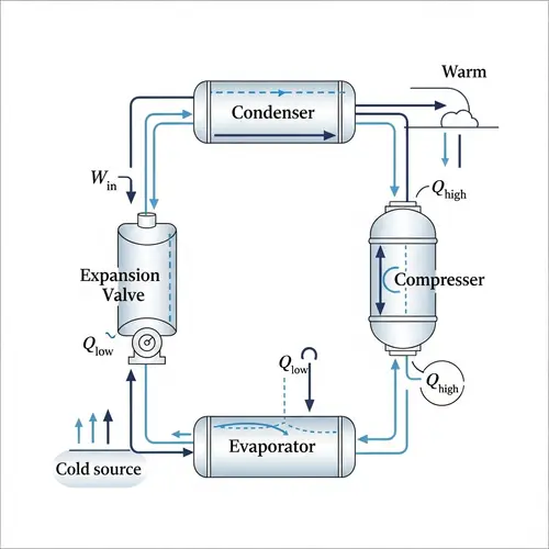 Simple Thermodynamic Cycle of Vapor Compression Heat Pump
