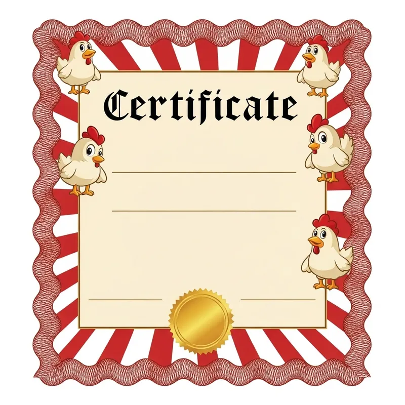 Funny KFC-themed Certificate Template