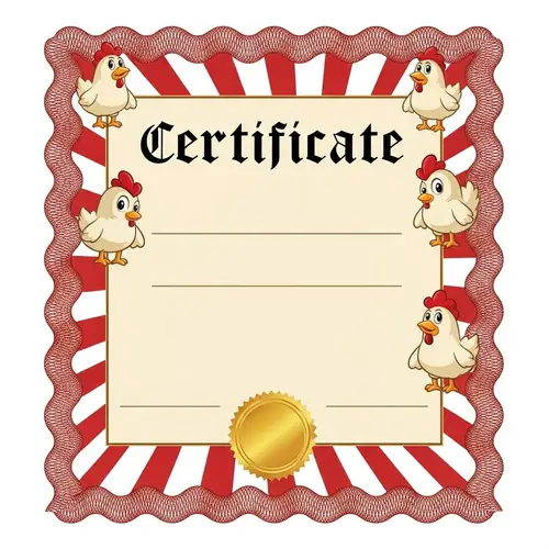 Funny KFC-themed Certificate Template