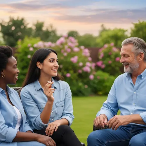 Family Bonding in Serene Garden | Heartwarming Moment