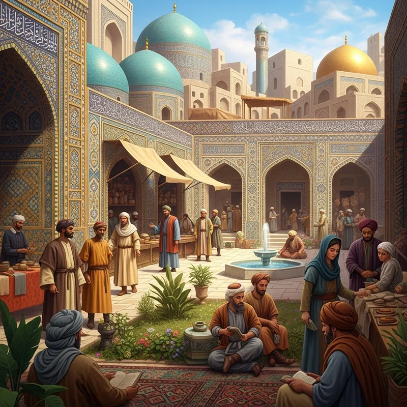 Islamic Civilization: Vibrant Golden Age Scene