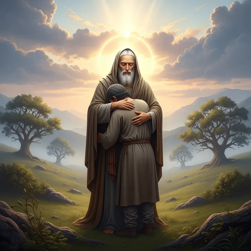 Priceless Memory: Serene Moment of Jesus Embracing