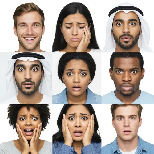 Diverse Emotions Captured: Faces Expressing a Range of Feelings