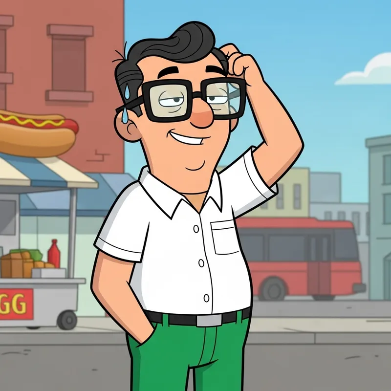 Genera Peter Griffin with Glasses & White Shirt Genera Peter Griffin with Glasses & White Shirt