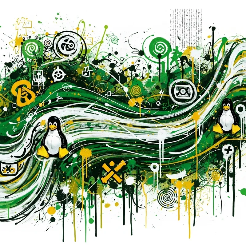 Linux Disk Formatting - Abstract Expressionism Linux Disk Formatting - Abstract Expressionism
