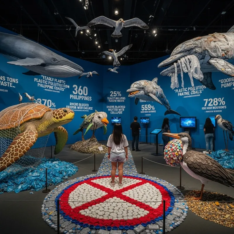 Sirens of Sorrow: Symphony of Plastic Seas Art Installation