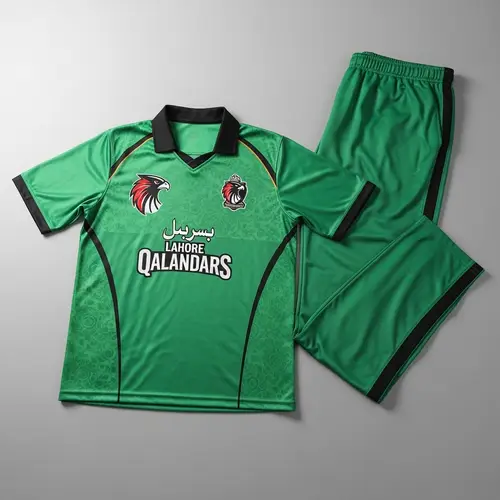 Lahore Qalandar Cricket Kit - Official Green Jersey & Trousers