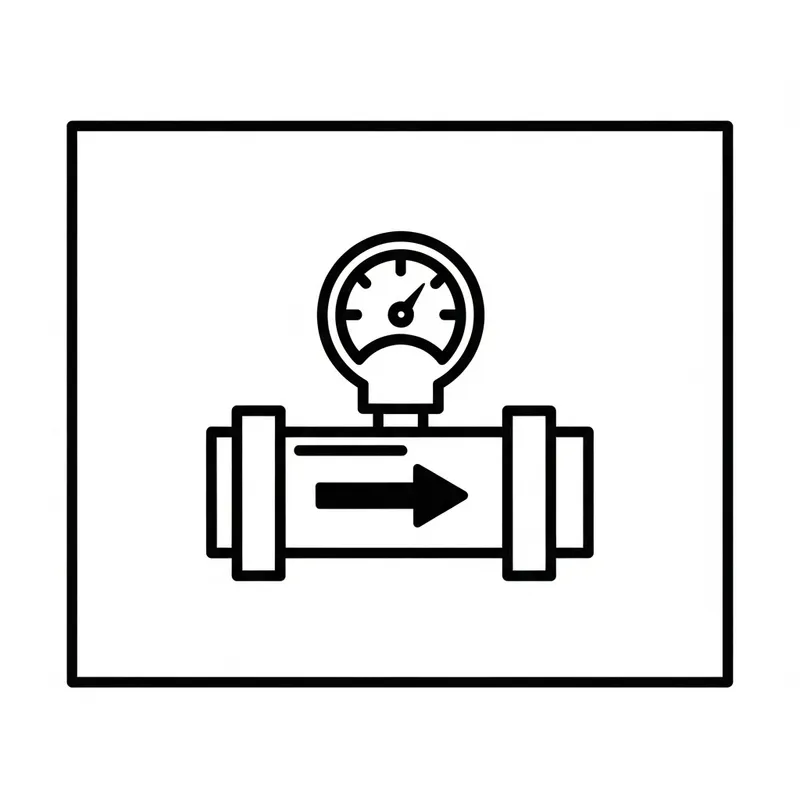 Industrial Pipe Flow Measurement Instrument Icon