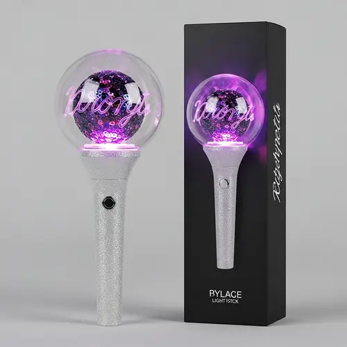 Enchanting Kpop Lightstick with Shimmering Handle