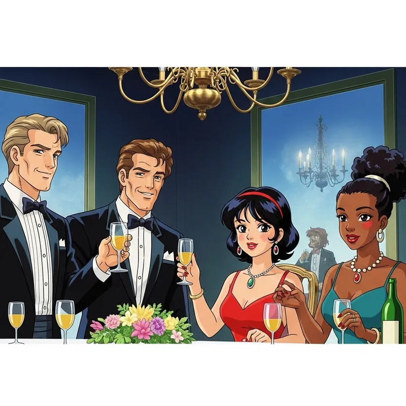 Toast at a Formal Dinner: Anime Style Animation
