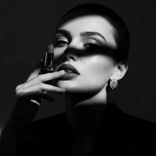 Seductive 'Rose Dusk' Lipstick in Stunning B&W