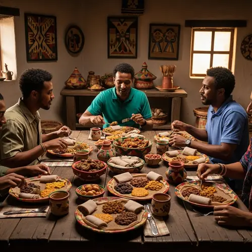 Traditional Ethiopian Food Experience in Cozy Cottage