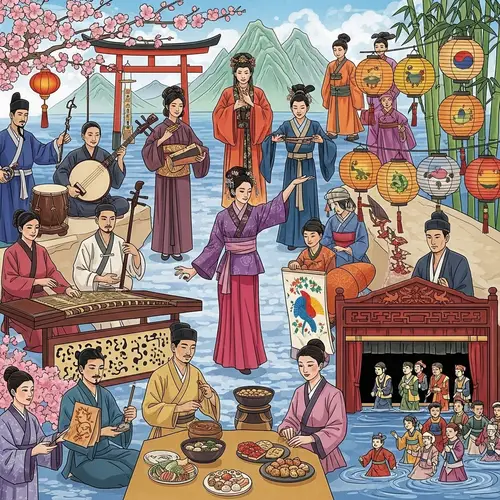 East Asia Arts & Culture: Traditional Instruments, Costumes, and Puppet Theater