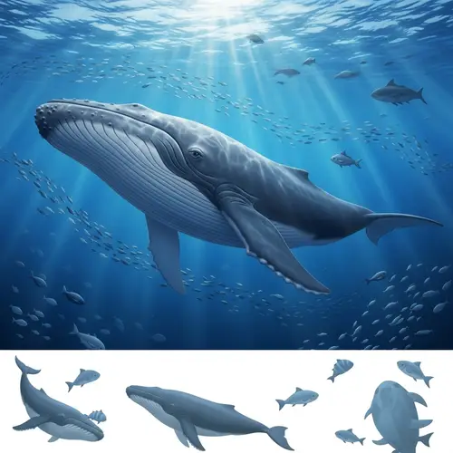 Blue Whale - Largest Creature in Deep Open Ocean