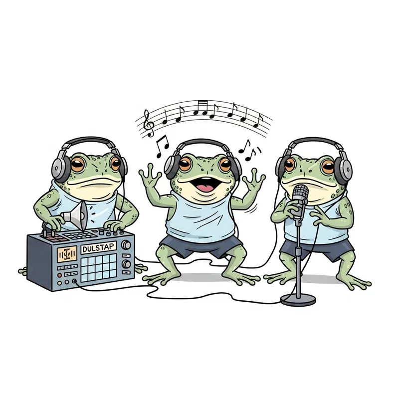 Three Toad DJs in Harmony | Dubstep Toad Music Trio Three Toad DJs in Harmony | Dubstep Toad Music Trio
