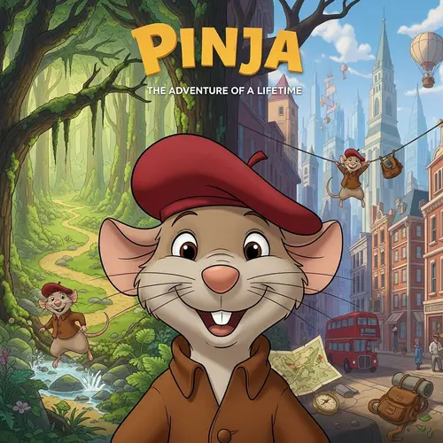Pinja - Animated Movie Poster Featuring Anthropomorphic Rat