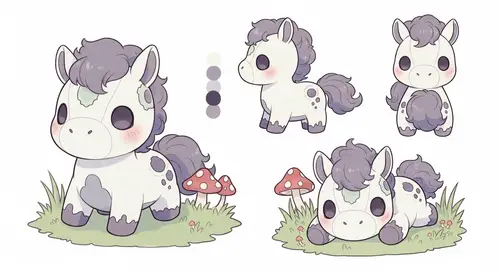 Charming Undead Plush Horse Reference Guide | Soft Pastel Colors