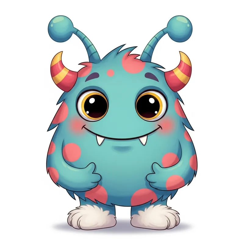 Cute and Colorful Monster for 2nd Graders