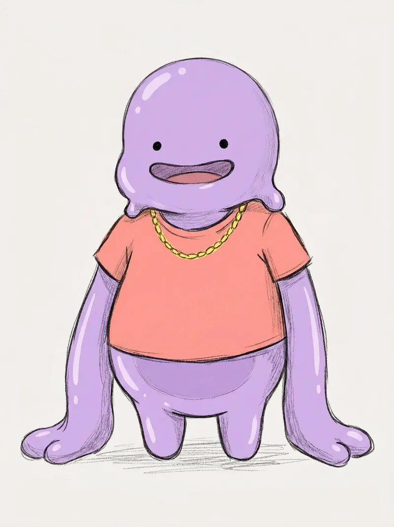 Anime Character Doodle: Cute Gloopy Style