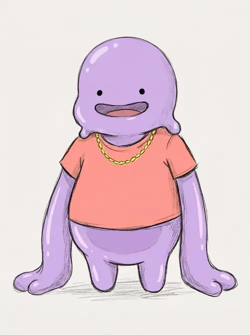 Anime Character Doodle: Cute Gloopy Style