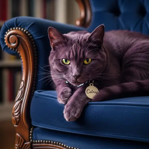 Meet Catnap: The Adorable Purple Cat