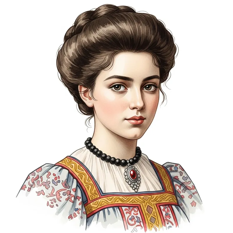 Anastasija Nikolaevna Romanova Watercolor Portrait