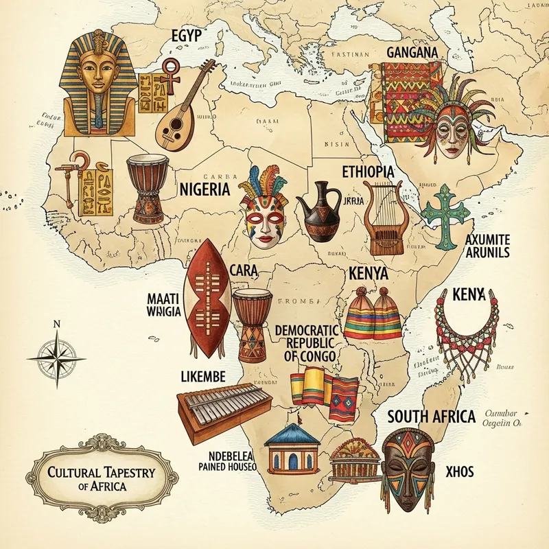 Discover African Cultural Richness: Interactive Map & Symbols