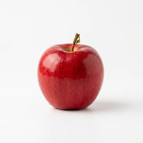 Fresh Red Apple on White Background - Product Photo