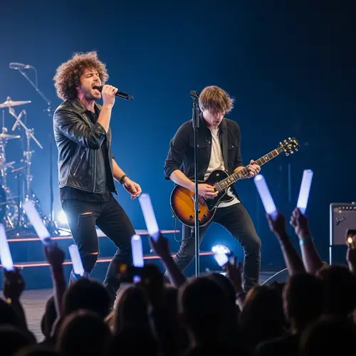 Dynamic Pop Musicians Live Concert Performance