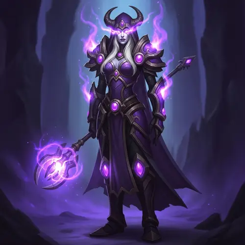 Eredar Sorcerer - Warcraft Female Immortal Mage Avatar