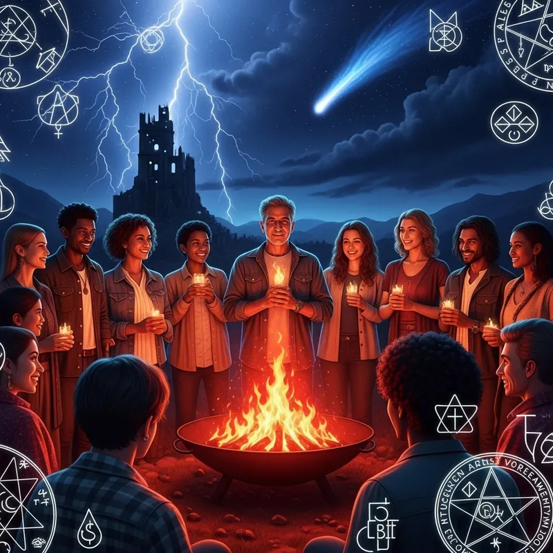 Mystical Night Circle Gathering