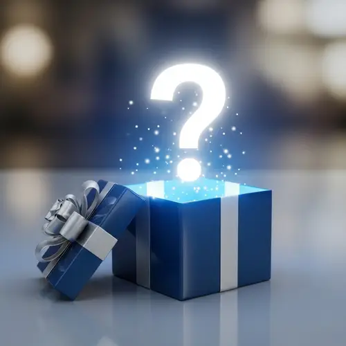 Discover Mystery: Open Gift Box with Question Mark