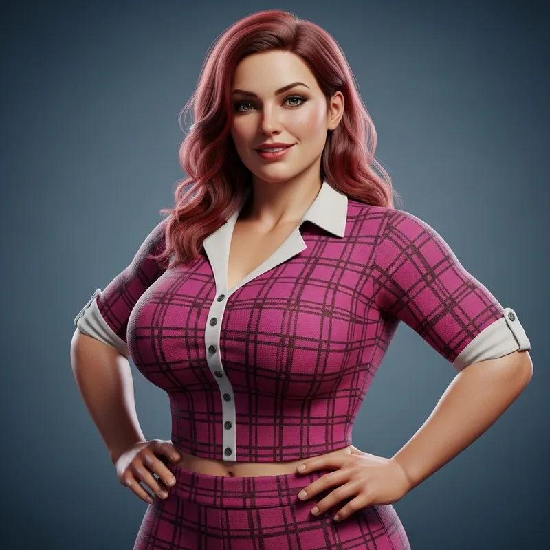 Realistic Image of 30-Year-Old Redhead Woman - Marvel Superhero Inspired Look