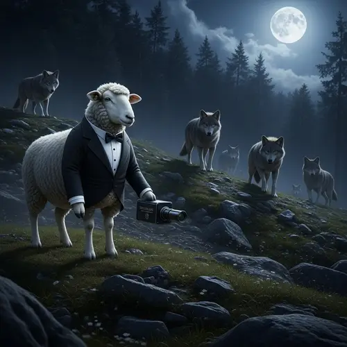 Countryside Nighttime Adventure: Spy Sheep vs. Wolves