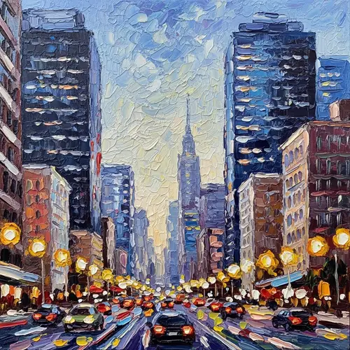 Impressionist Cityscape: Vibrant Urban Art