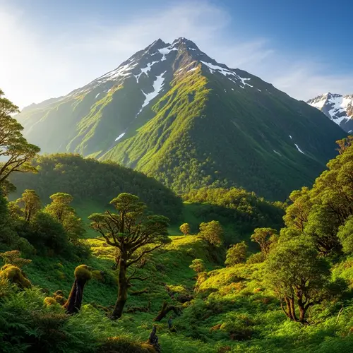 Green Mountain Landscape: Tranquil Beauty in Nature