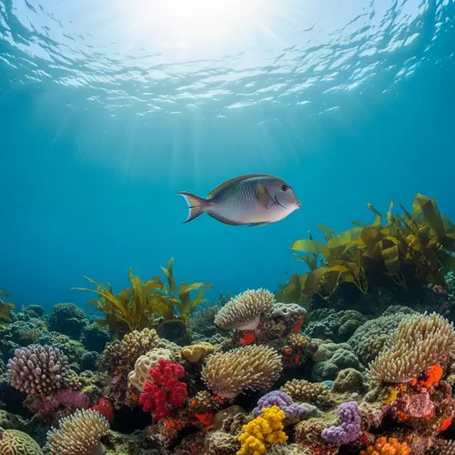 Peaceful Fish Swimming in Clear Blue Ocean