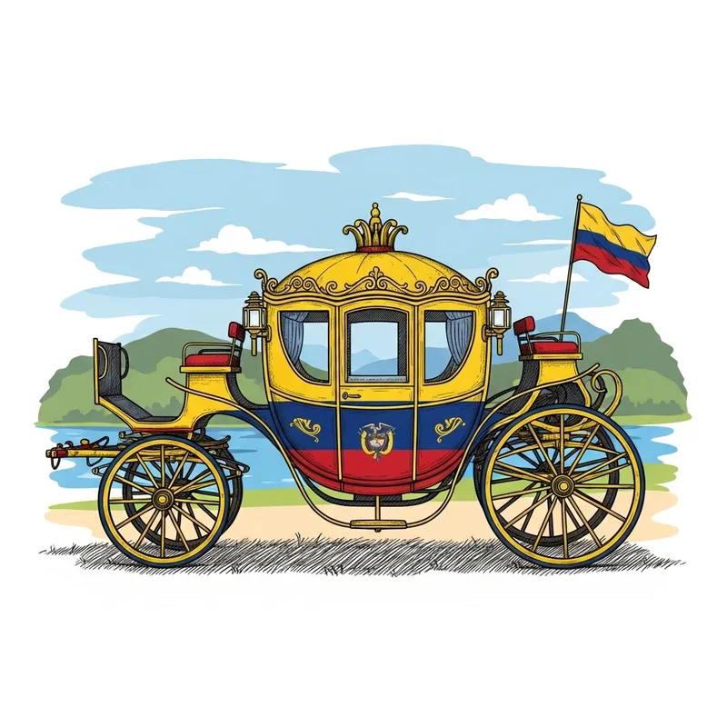 Colombian Flag Carriage Sketch for Inspiration