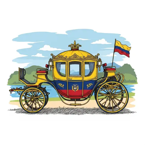 Colombian Flag Carriage Sketch for Inspiration