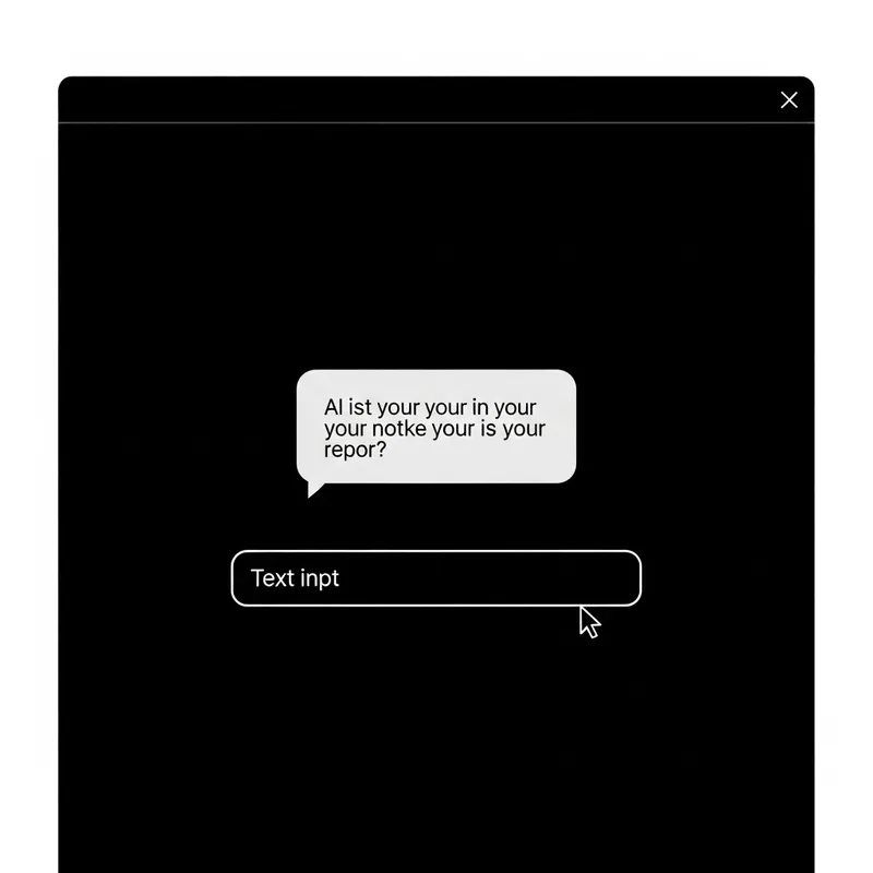 Minimalist AI Chat Interface in Black & White