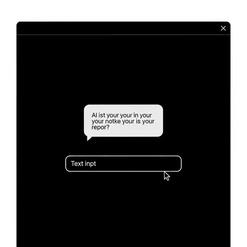 Minimalist AI Chat Interface in Black & White