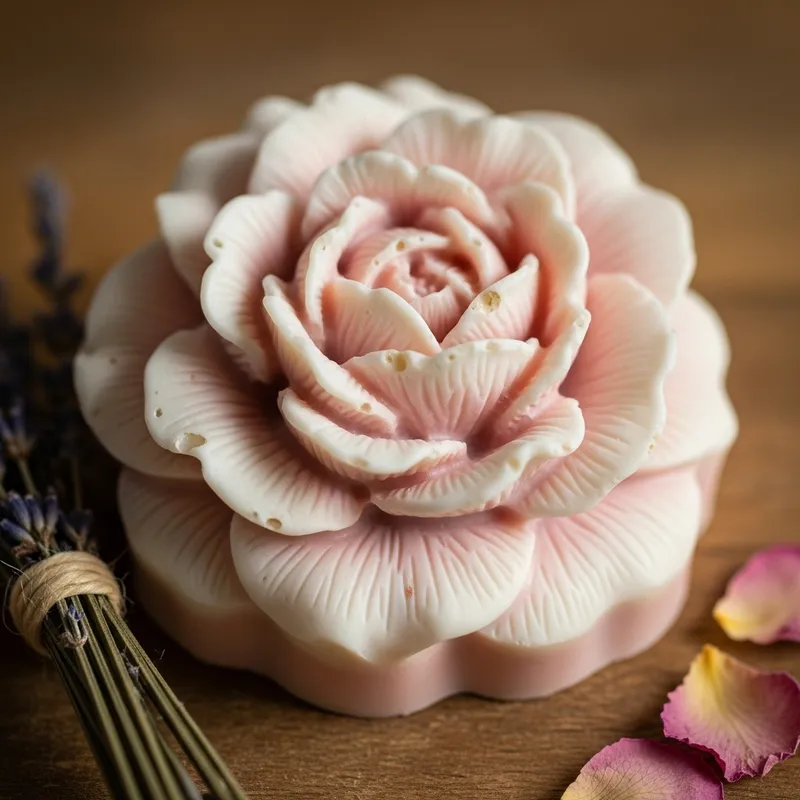 Handmade Flower-Shaped Soaps | Artisanal Bath Products | Floral Design